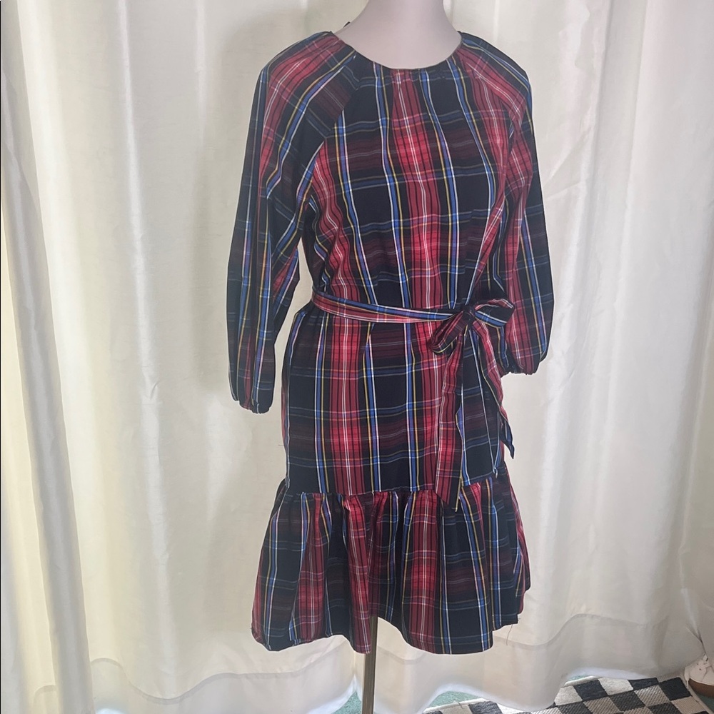 Draper James Red and Blue Plaid Dress